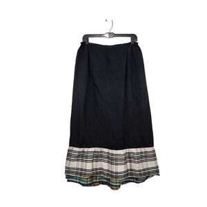 Hanna for La Journee Women's Plaid Contrast Maxi Skirt - 2